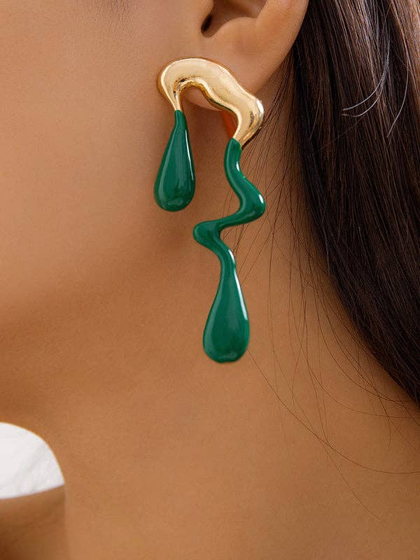 Sheer Trend – Brincos de argola por atacado – Brincos geométricos pendentes com cores contrastantes4