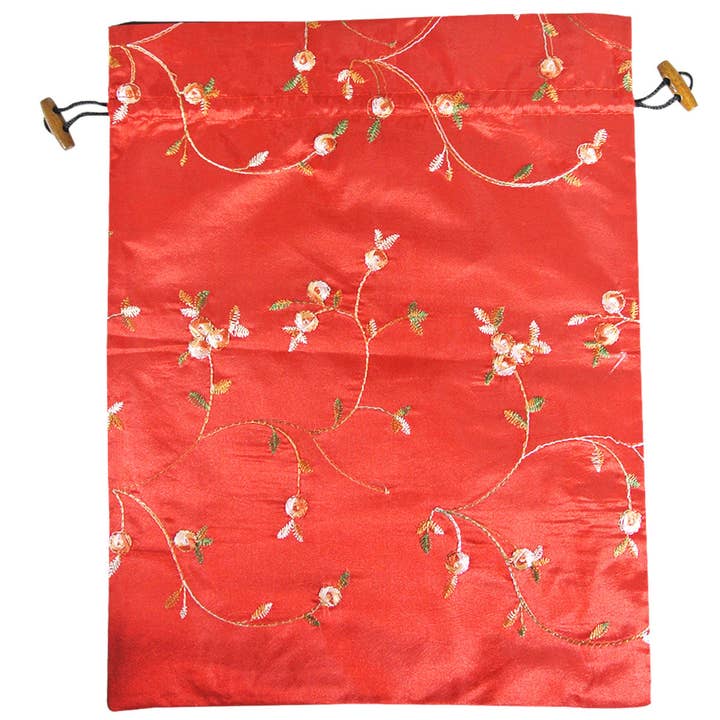 Wrapables Embroidered Silk Travel Bag for Lingerie & Shoes for wholesale by Wrapables.com