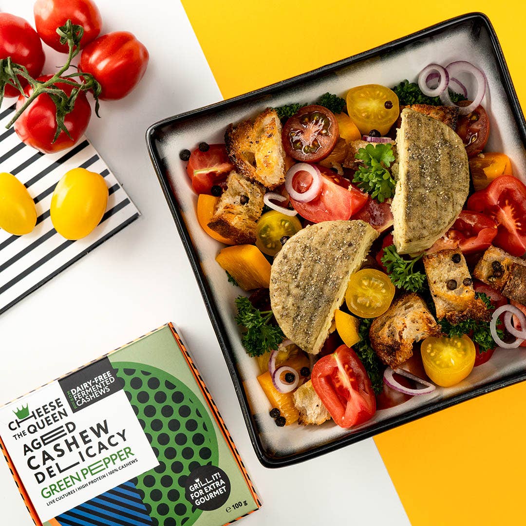 CHEESE THE QUEEN - Wholesale Cheese - Green Pepper 'Cheese the Queen' Aged Cashew Delicacy7