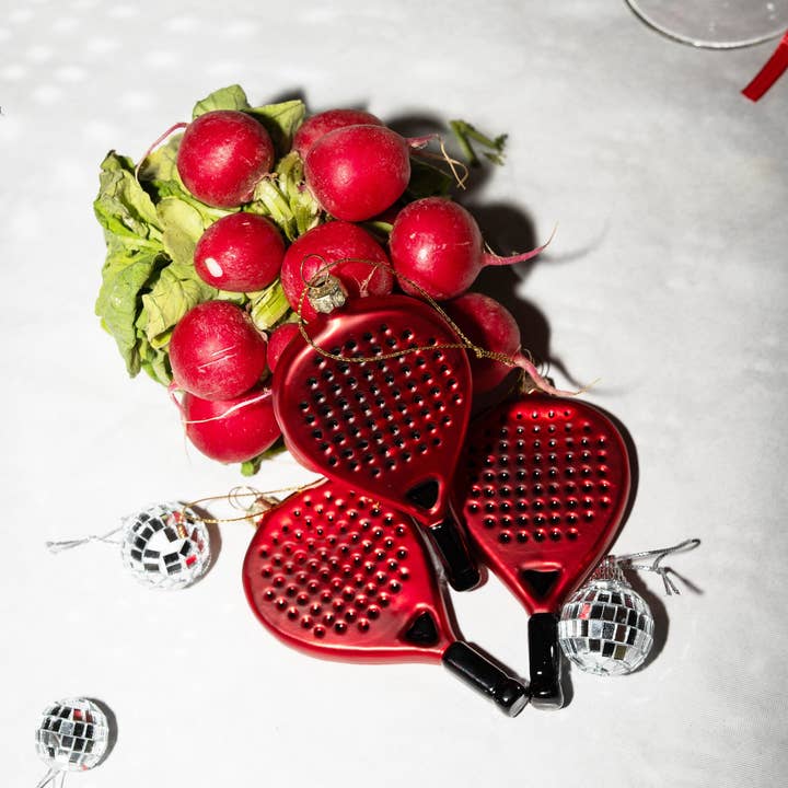 Yup in de boom - Wholesale Ornament - Padel Racket Red Ornament3
