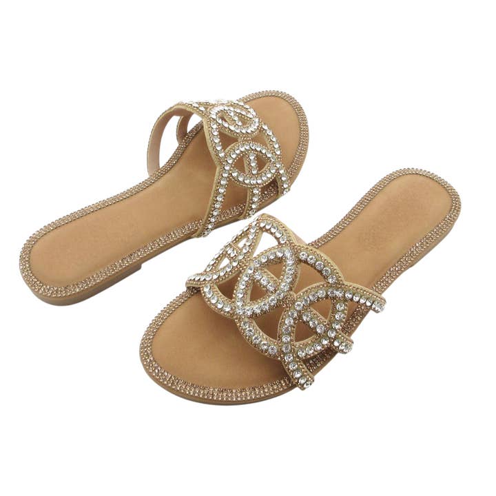 Glaze - Wholesale Sandals - Women's - HONEY-153 Women's Flat Sandals