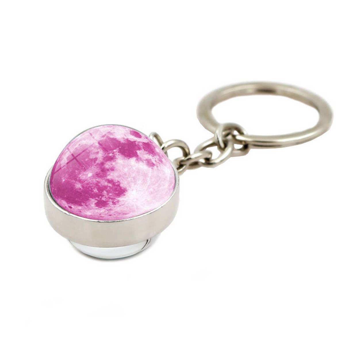 ACCITY - Wholesale Keychain - Women's - COSMIC MOON CRYSTAL GLASS BALL KEYCHAIN PENDANT_CWMM04992
