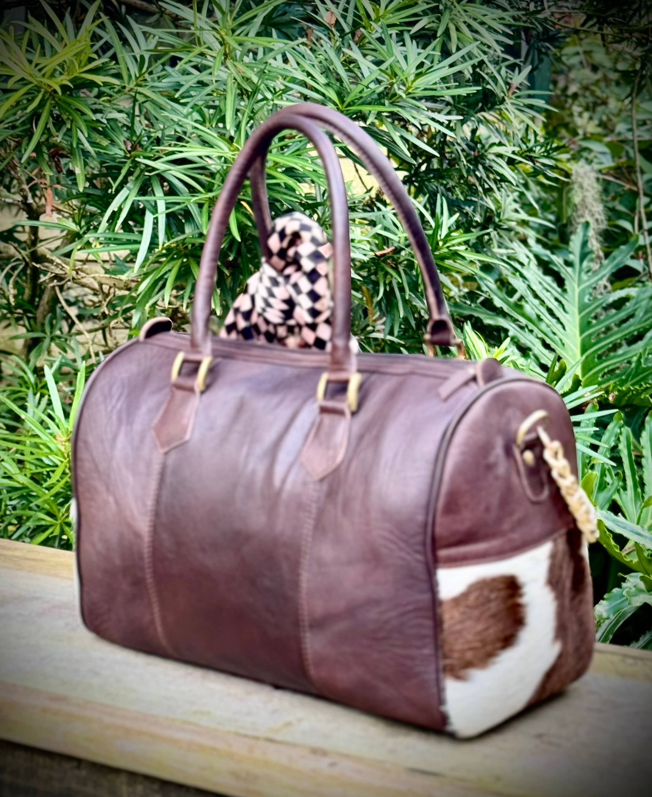 Southern Junkie Gypsy Boutique - Wholesale Crossbody Bag - Women's - Upcycled Tooled Leather Cowhide Speedy Crossbody Bag 3