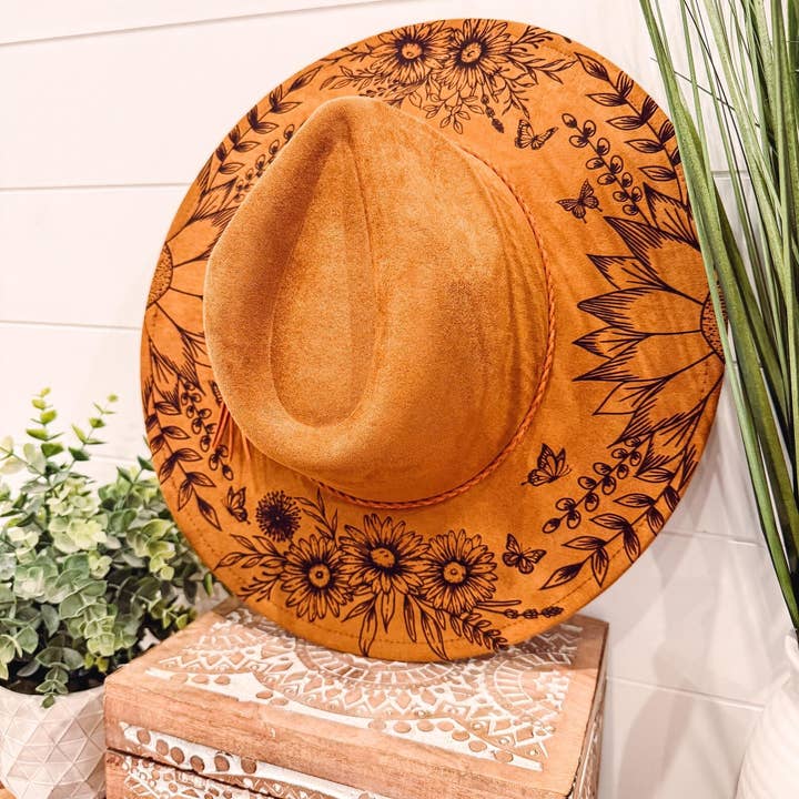Willie & Dolly Designs - Wholesale Cowboy Hat - Women's - Engraved Floral Hat4