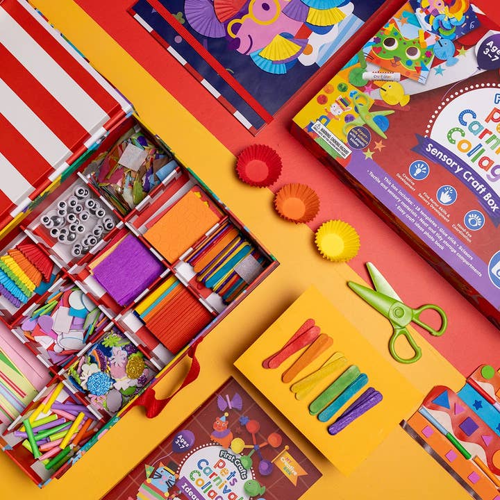 My Creative Box - Wholesale DIY craft kit β Child - First Crafts Pets Carnival Collage Sensory Craft Box1