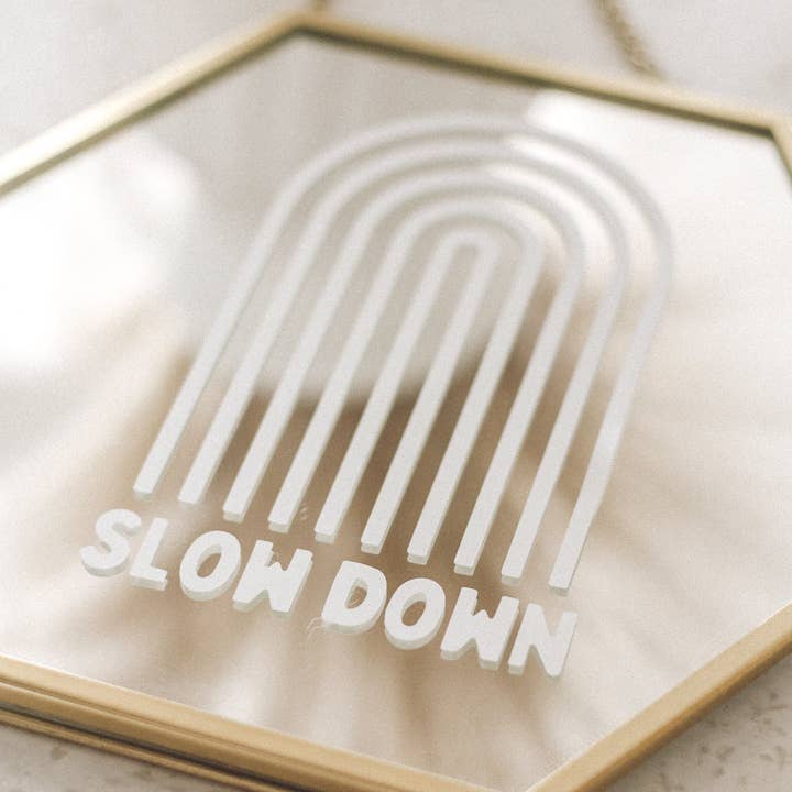 Jess' Paper Co. - Wholesale Wall Decal/Stickers - Slow Down Rainbow Mirror Decal4