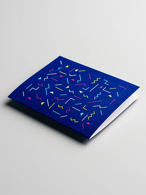 Celebrate – Geometric confetti greeting card for wholesale by YOUI Paper Co.