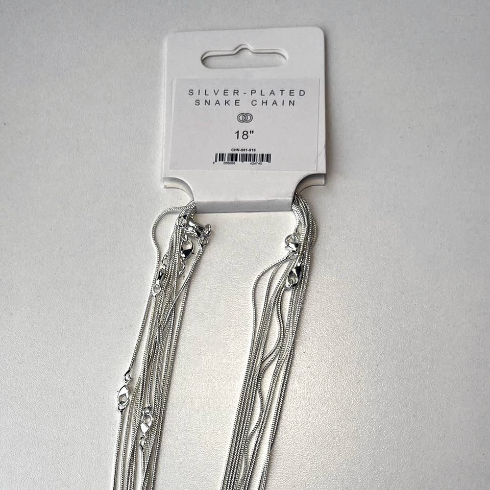 VIE - Wholesale Link & Chain Necklace - Silver-Plated Chains, Pack of 1014