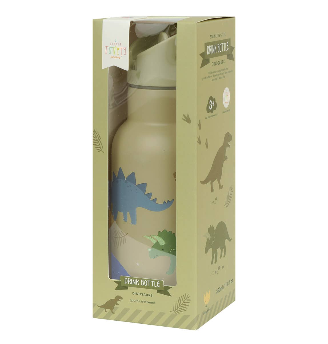 A Little Lovely Company - Wholesale Water Bottle - Kids stainless steel drink/water bottle: Dinosaurs2