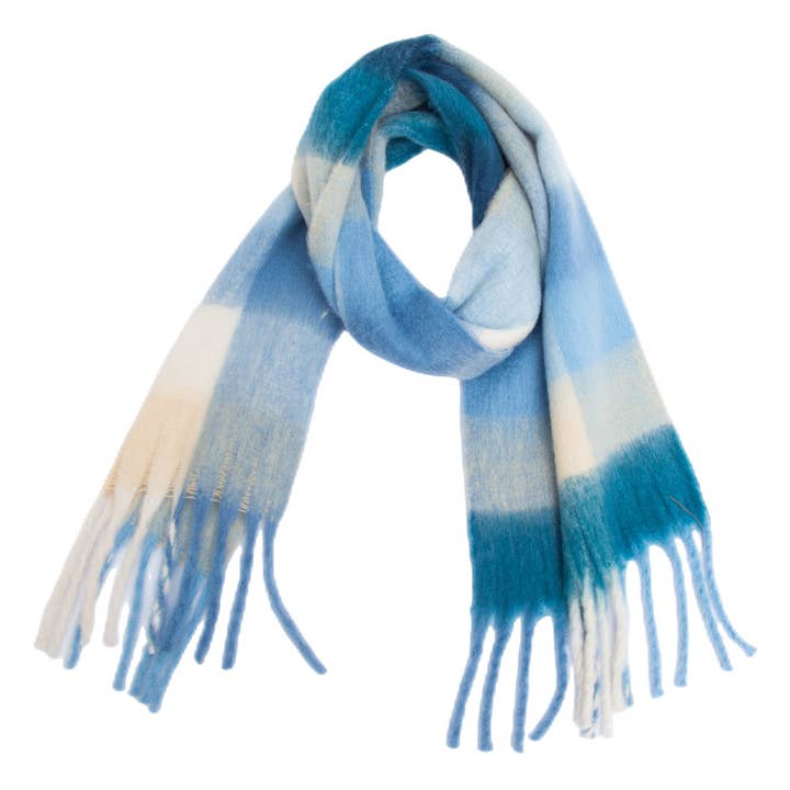 ACCITY - Wholesale Scarf - Women's - PLAID PATTERN FRINGE TRIM WINTER SCARF_CWASC0119