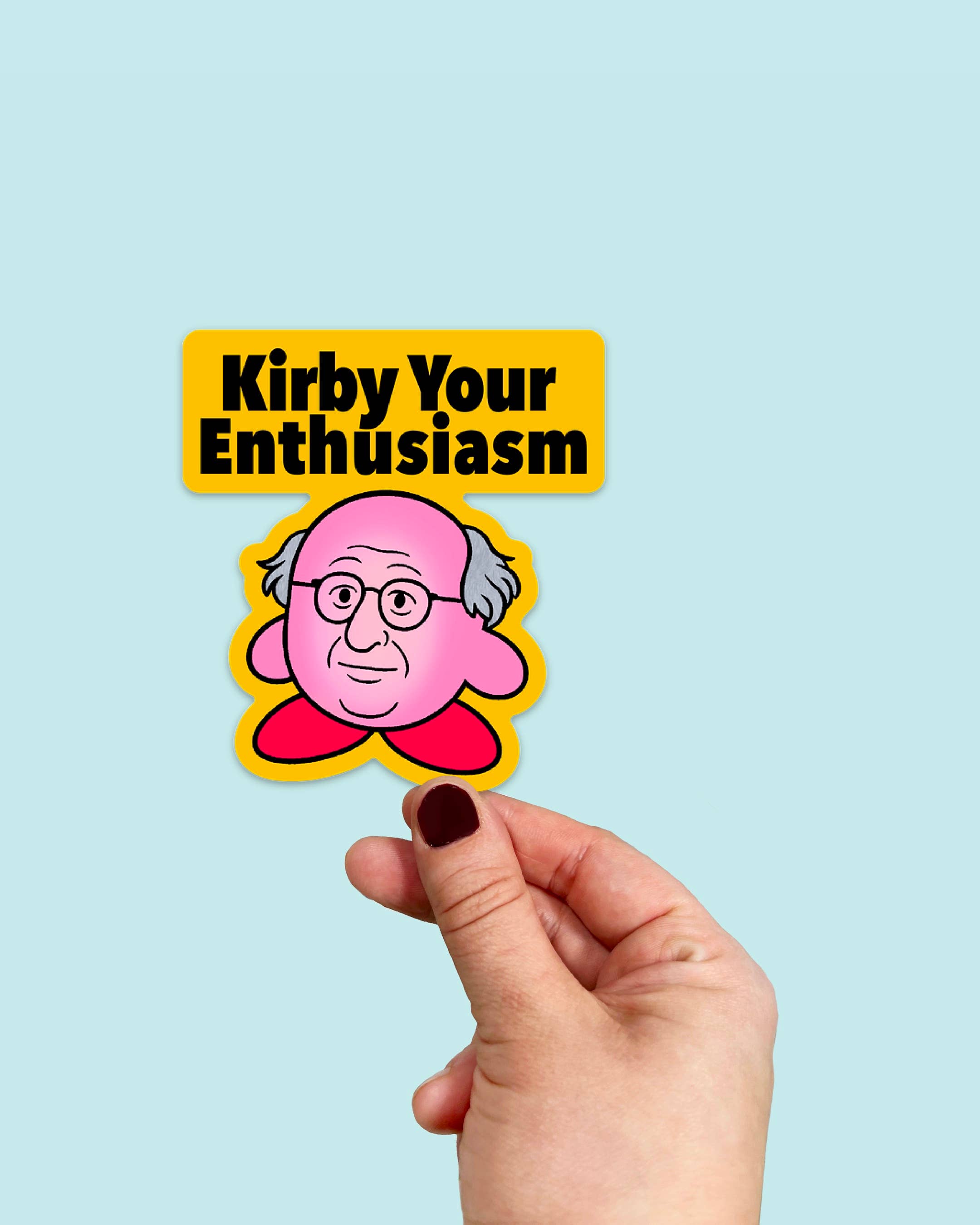 Songbird Artistry - Wholesale Sticker - Waterproof Kirby Your Enthusiasm Sticker 0