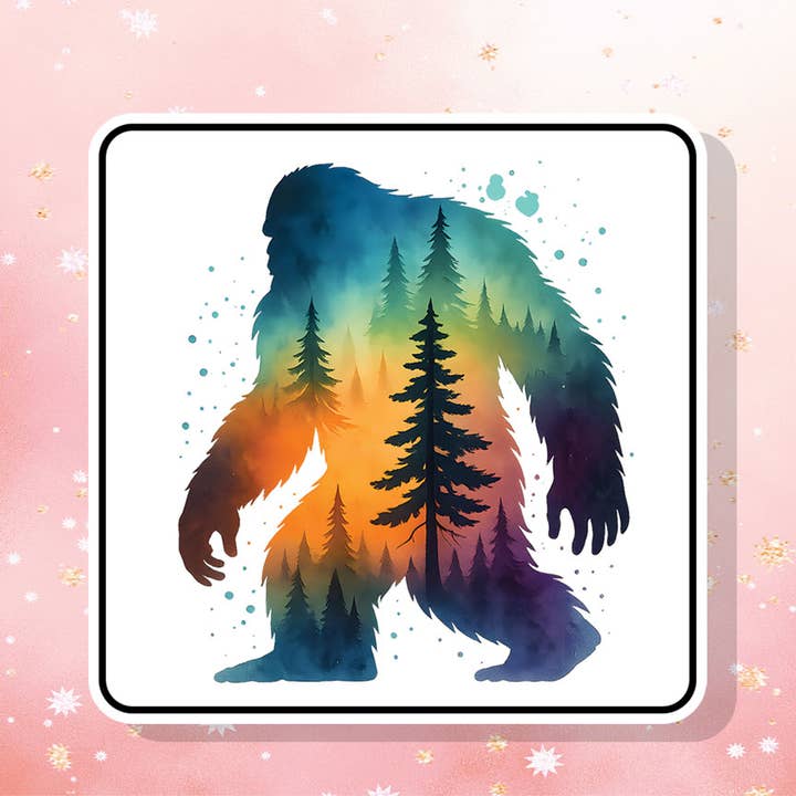Bigfoot Wilderness Vinyl Sticker for wholesale by London Luxury Candles