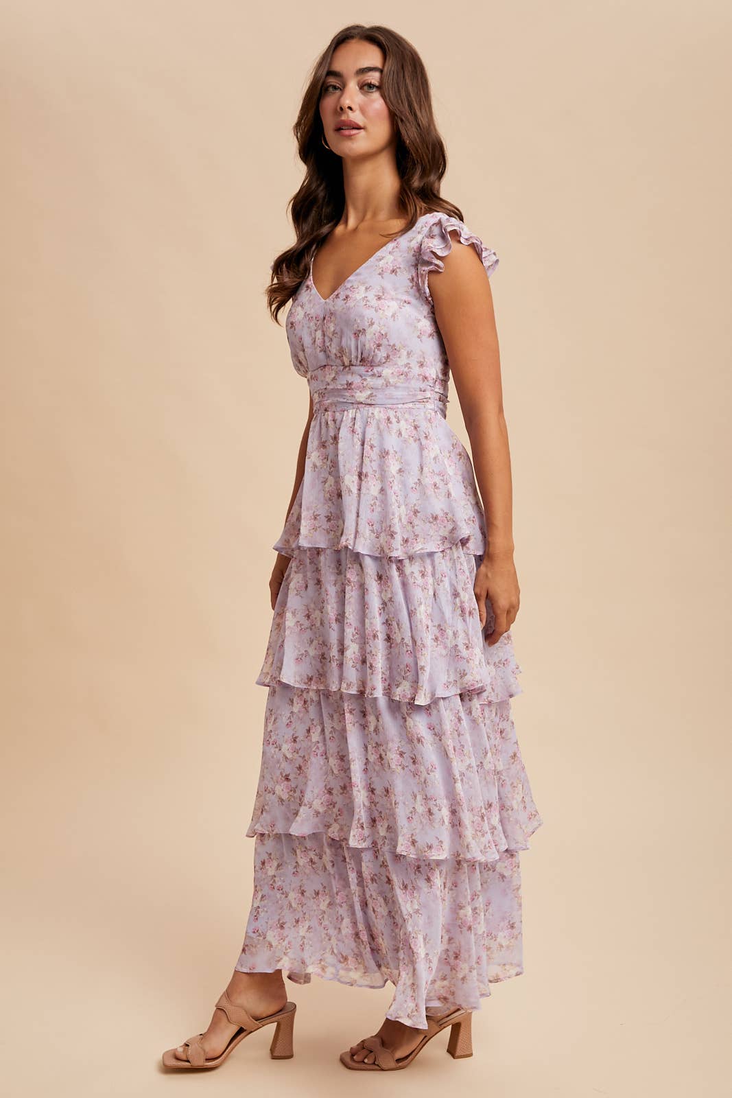 In Loom - Wholesale Dress - Women's - TIERED CHIFFON FLORAL DRESS3