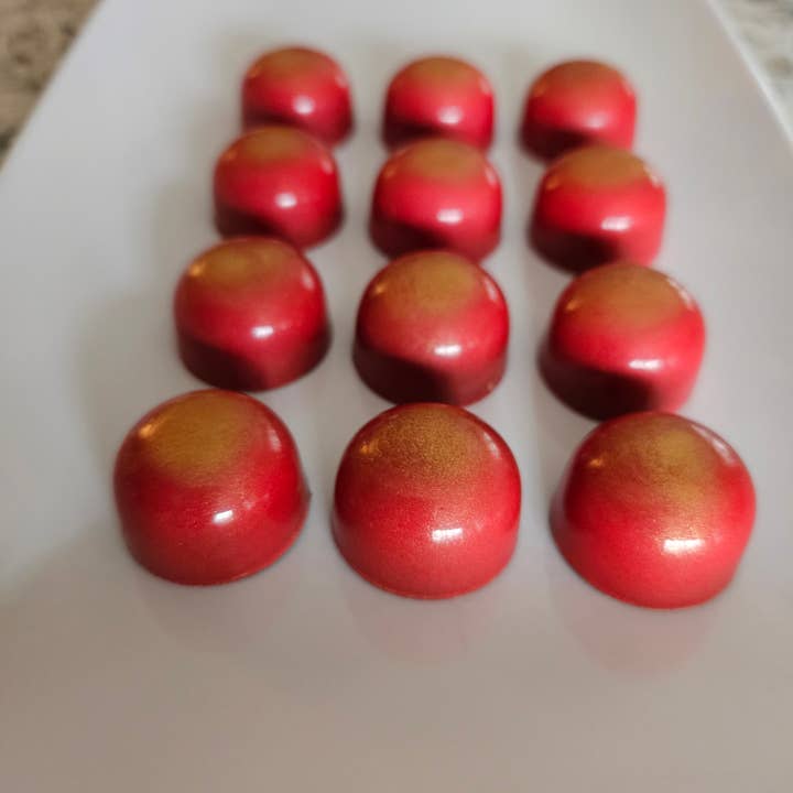 J. Patrice Chocolate Studio - Wholesale Chocolate - Liquid Gold Caramel - Bulk BonBons 12 piece Tray 2