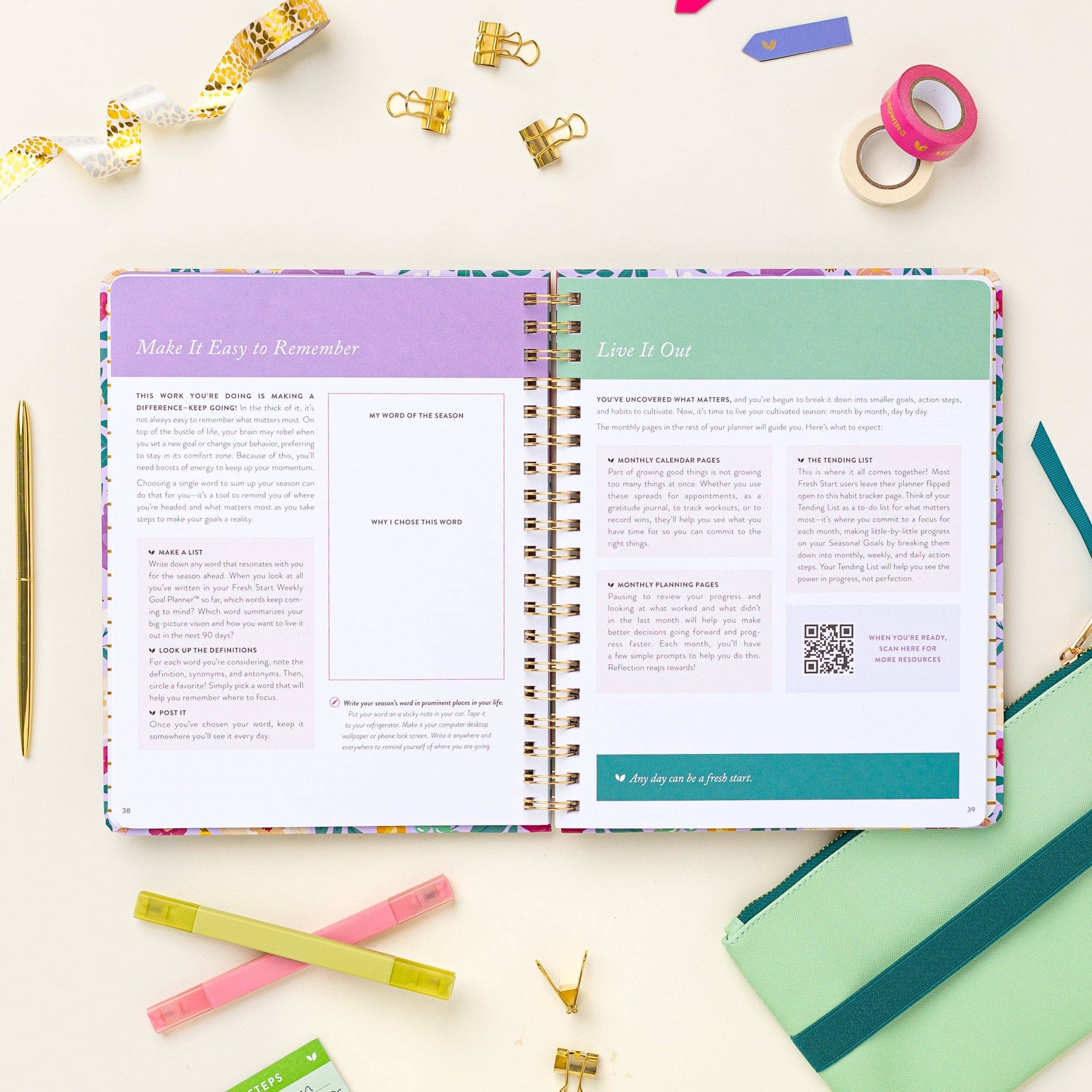Cultivate What Matters - Wholesale Planner - Fresh Start Weekly Goal Planner | Bold Blooms7