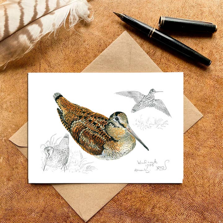 Carte Woodcock pour la vente par Wildlife By Mouse