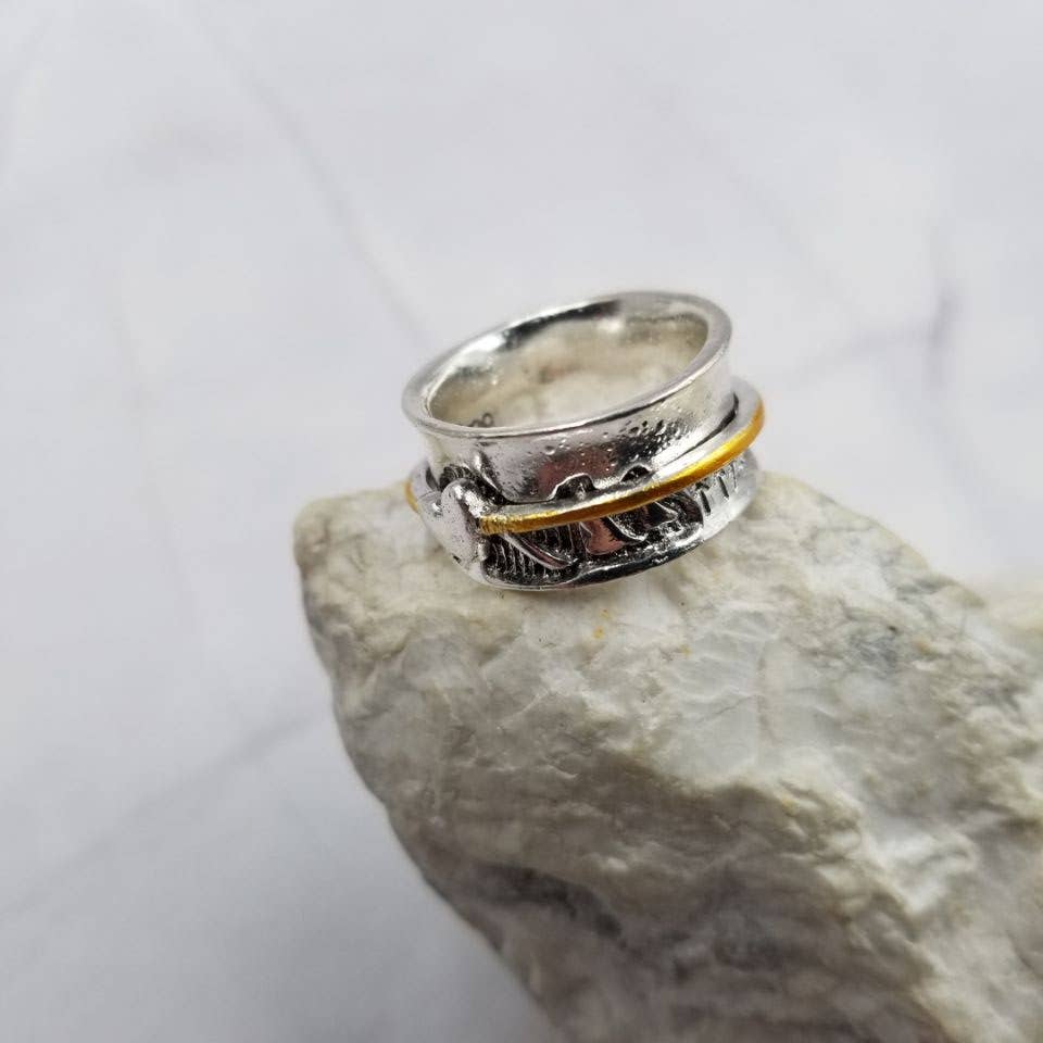 The Pretty Jewellery - Venta al por mayor Anillo de banda/apilable - Anillo Giratorio Vintage Corazón - Día de San Valentín2