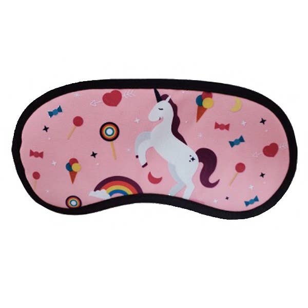 Cap Zone - Wholesale Sleep/Eye Mask - Animated Unicorn Print Blindfold Sleep Eye Mask1