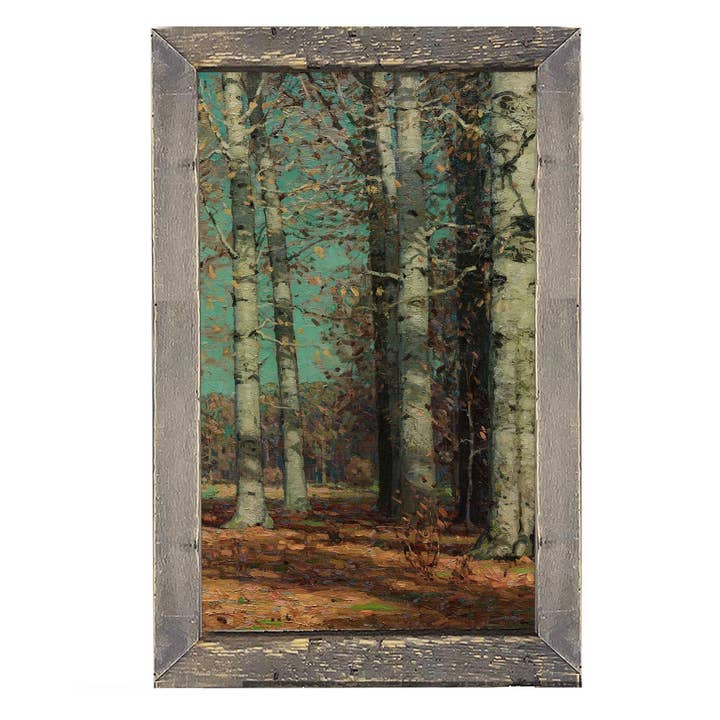 ginger blue - Vente Affiche d'art - Bouleaux d'automne ensoleillés1