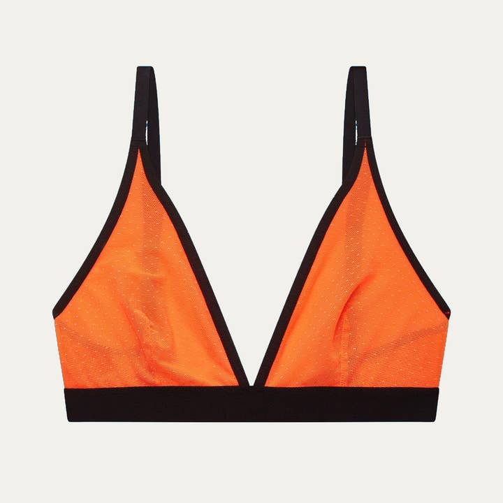 Mesh Badass Bralette - Atomic Orange for wholesale by Lemonade Dolls