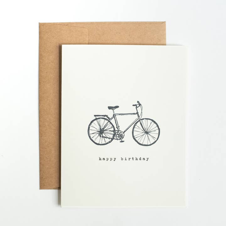 Happy Birthday Card - Bike for wholesale by Cardinal Farmhouse