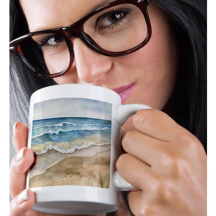 3dRose - Wholesale Coffee Mug - 3dRose, Pretty Ocean Waves Beach Scene Background, Mug9