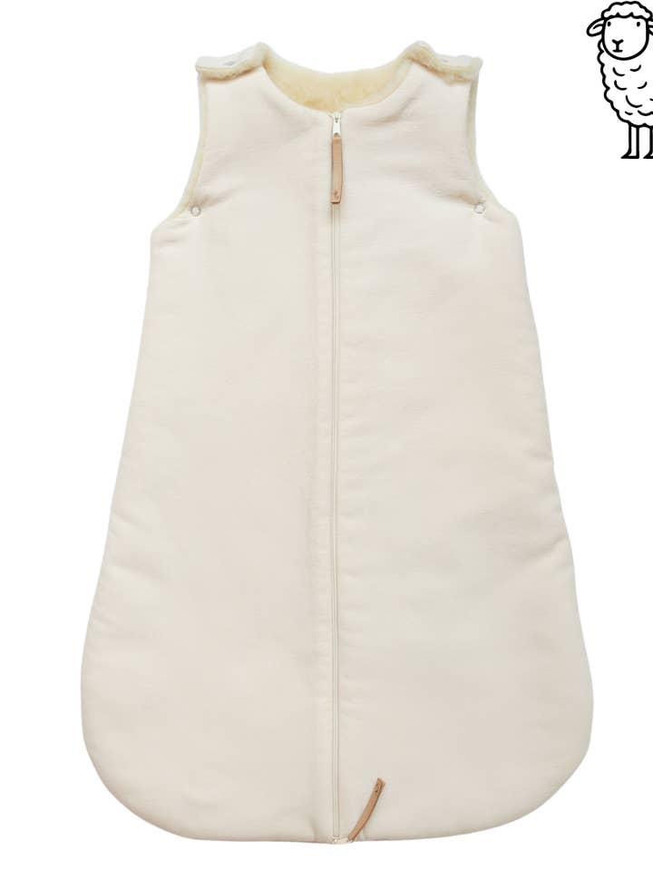 Babyly - Vente Gigoteuse – bébé - Gigoteuse bébé naturelle en laine - Taille S/M - Laine de mouton3