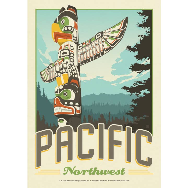 Tourist Courts - Wholesale Postcard - Pacific NW Totem Postcard