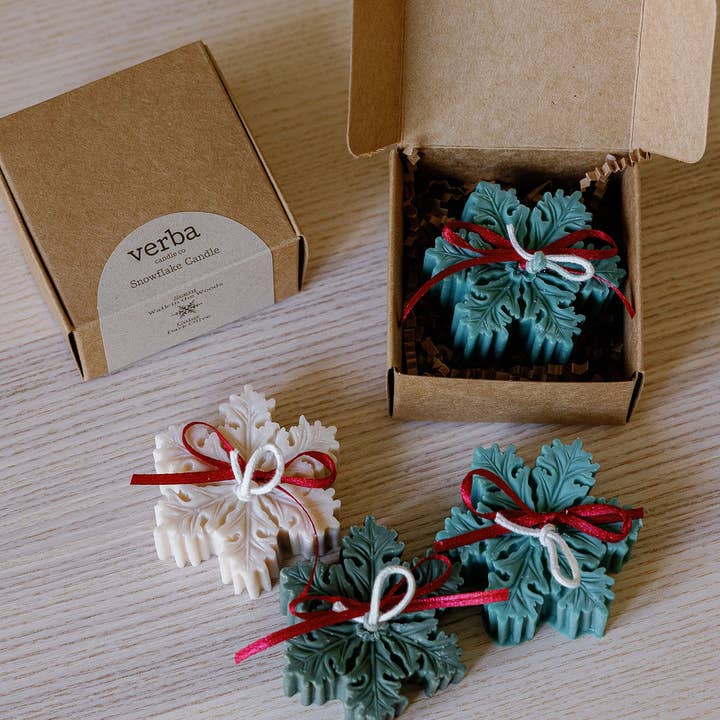 Verba Candle Co - Wholesale Novelty candle - Snowflake candle, Christmas decor, Stocking stuffer 2