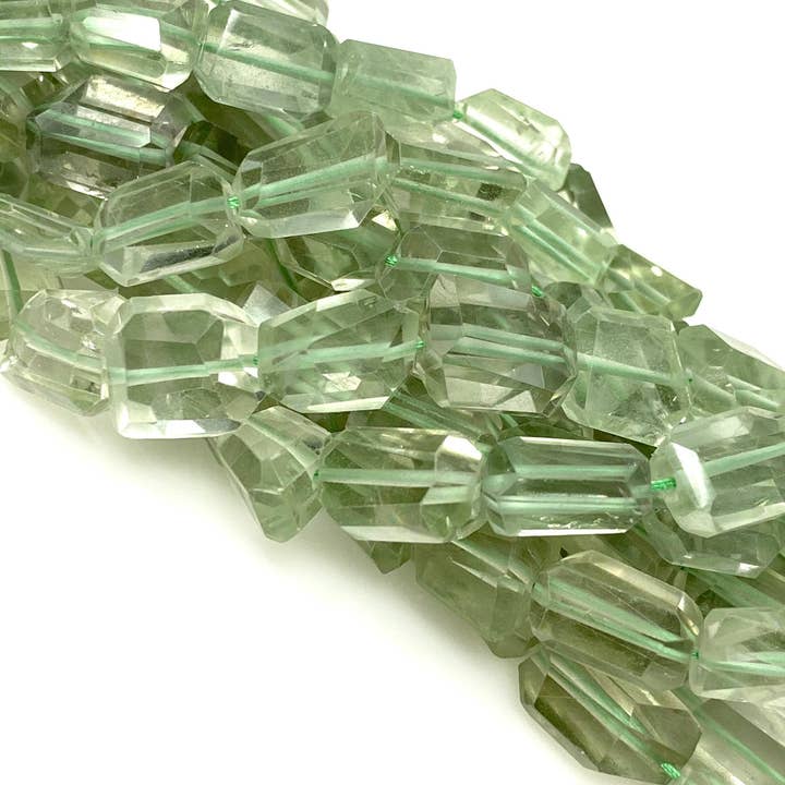 Akstar Gems - Wholesale Beads - Natural Green Amethyst Nugget Gemstone Beads, Prasiolite Beads, Bulk Wholesale Gemstone Beads, 10” Strand