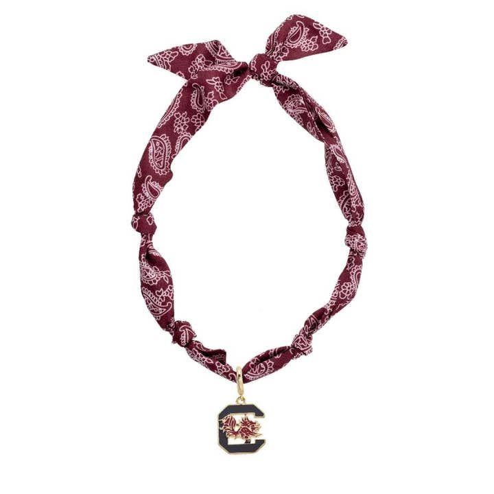 South Carolina Gamecocks Logo Bandana Scarf Necklace for wholesale by Canvas Style