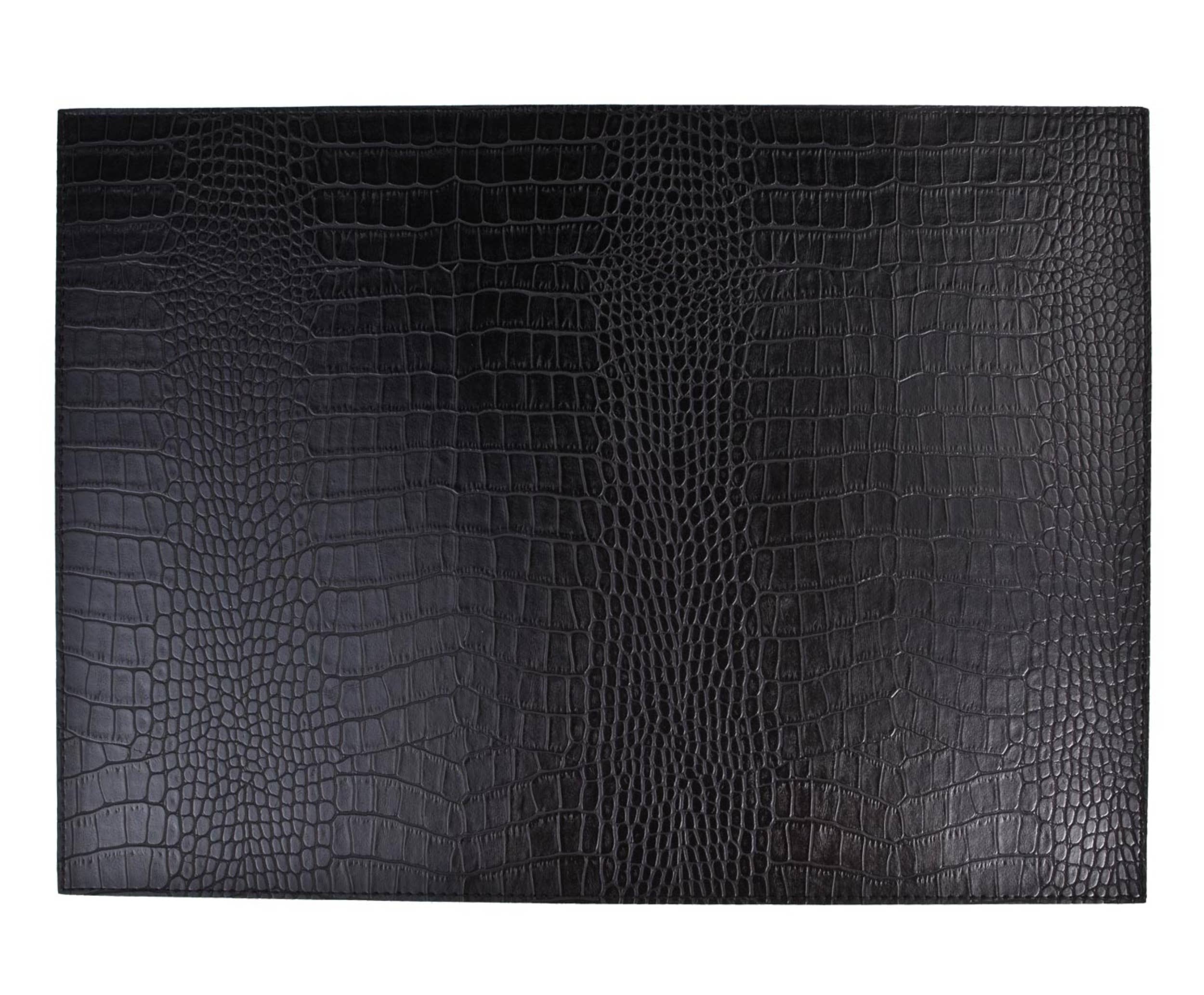 Signature Home Collection GmbH - Wholesale Placemat - Set van 6 rechthoekige placemats met krokodillenprint in donkerbruin en zwart7