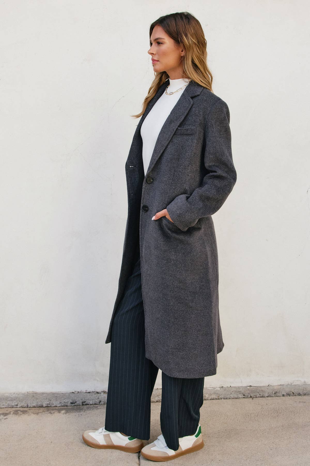 Dress Forum - Vente Manteau – femme - Manteau long en laine doux12