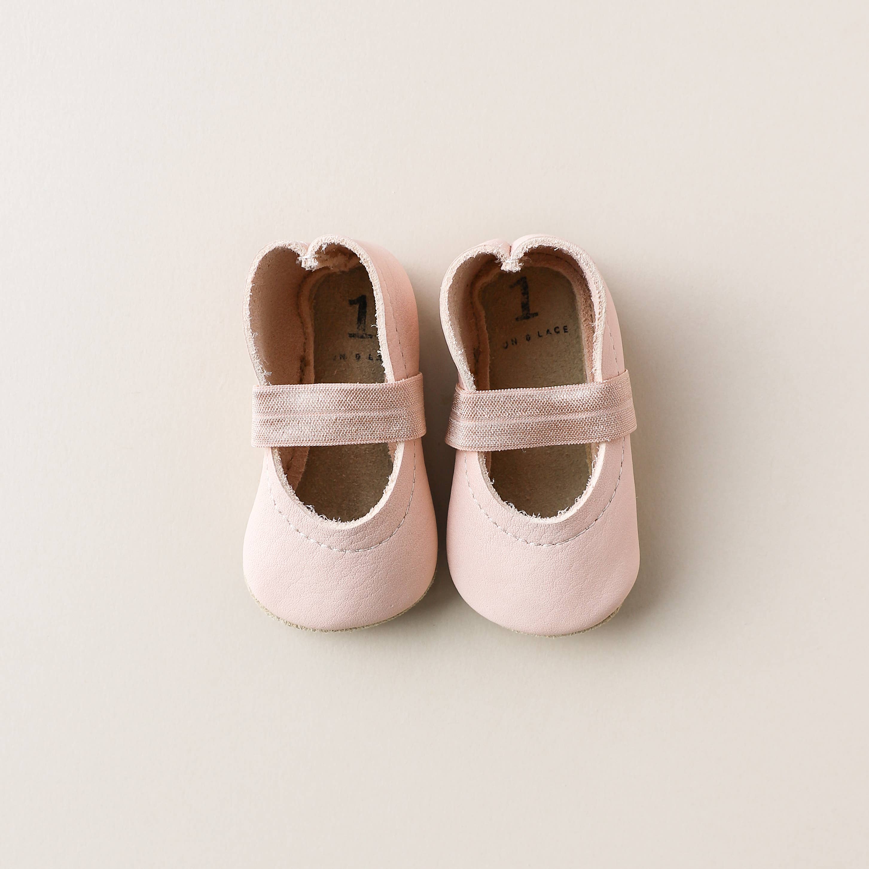 Sun & Lace - Wholesale Crib Shoes - Baby - Baby Leather Mary Janes in Light Pink | Baby Girl Shoes