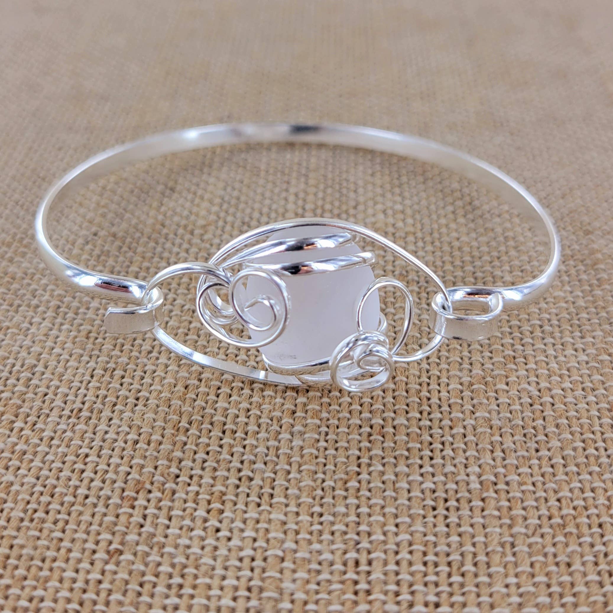 Sadie Green's Jewelry - Wholesale Cuff Bracelet - Sea Glass Cuff Bracelet XCAM-CB16-SG-SP 5