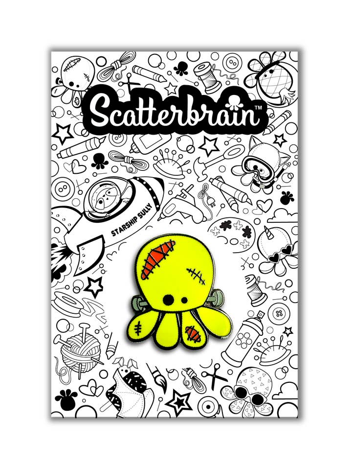 Frankenpus Enamel Pin for wholesale by Scatterbrain