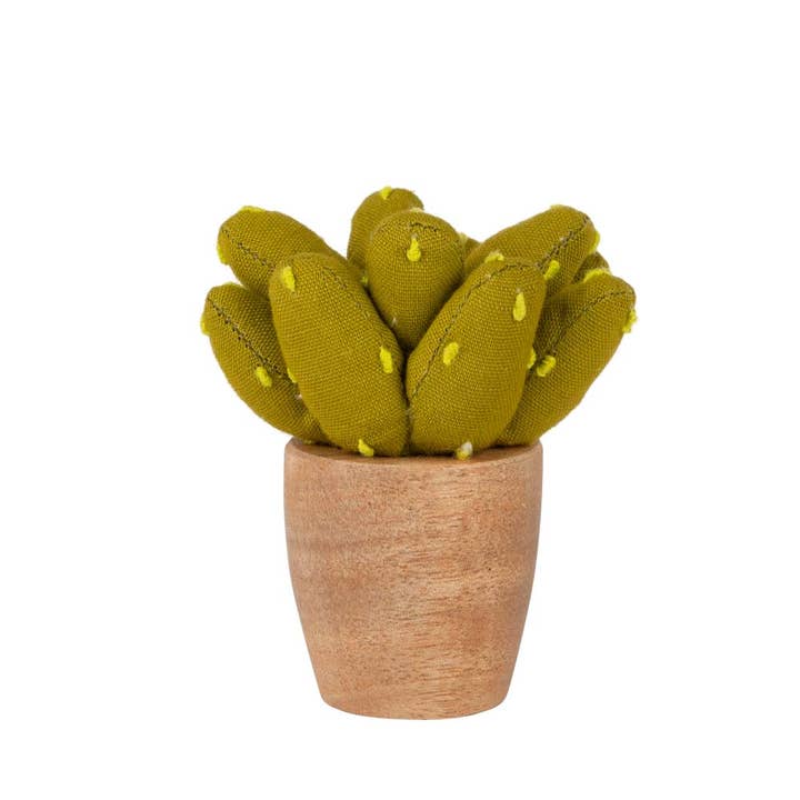 Ten Thousand Villages - Wholesale Artificial Plant - Handmade Mini Cotton Prickly Pear Cactus