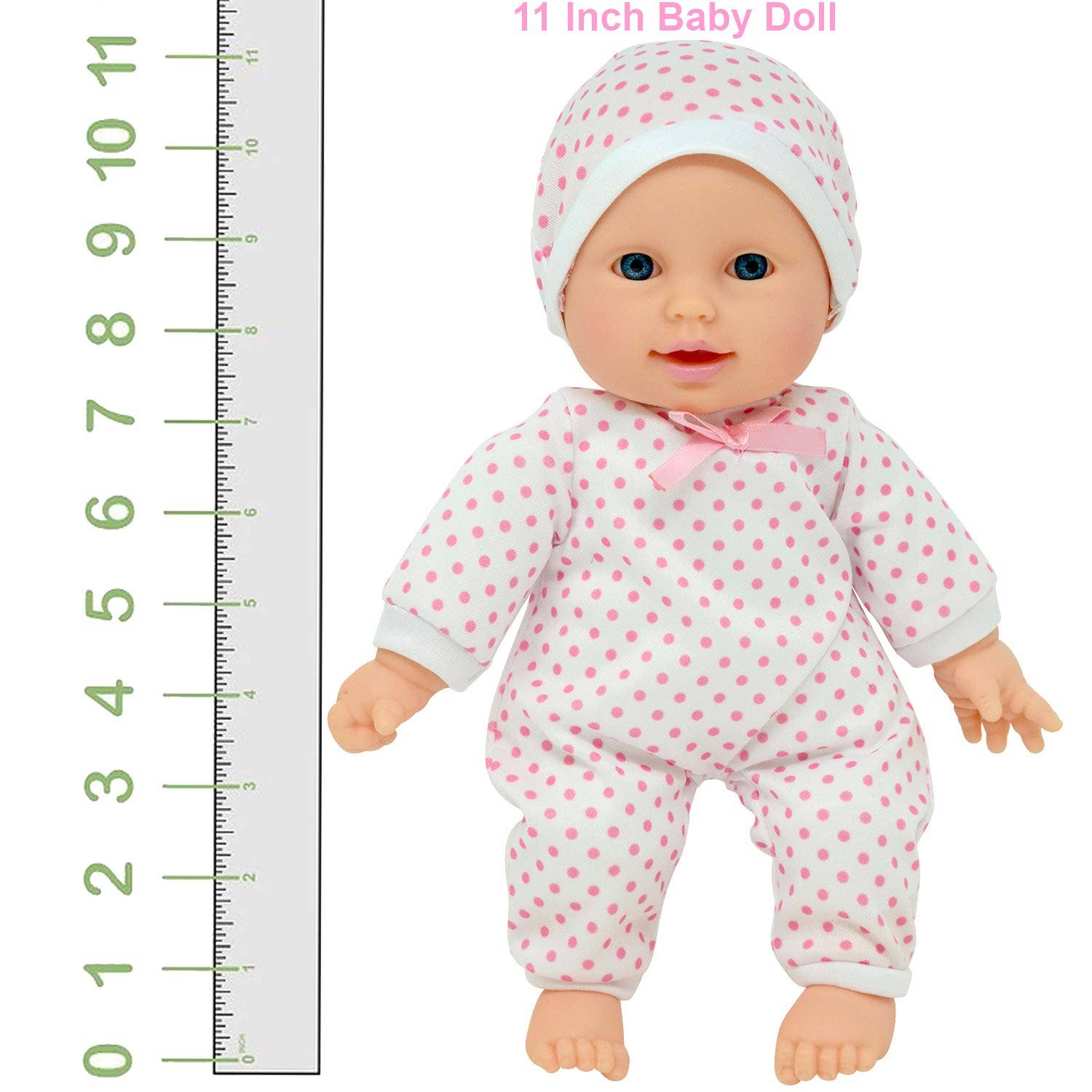 The New York Doll Collection - Wholesale Doll - Kids - The New York Doll Collection 11" Doll Polka Dots W/ Pacifier6