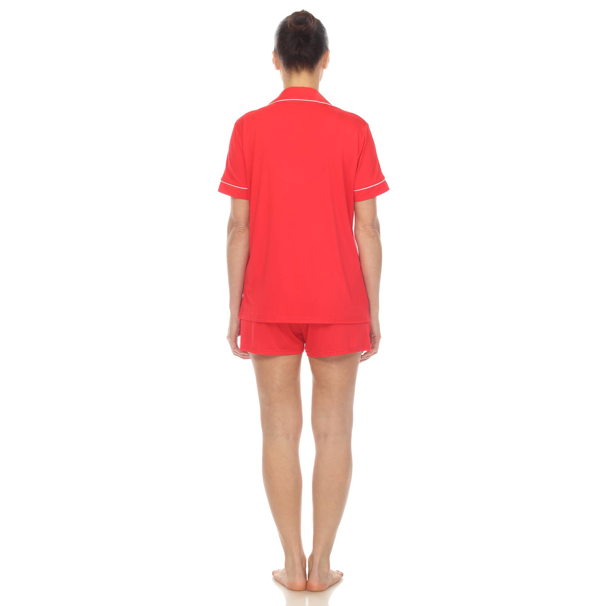 WHITE MARK - Vente Haut et bas de pyjama – femme - Ensemble de pyjama femme manches courtes en bambou9