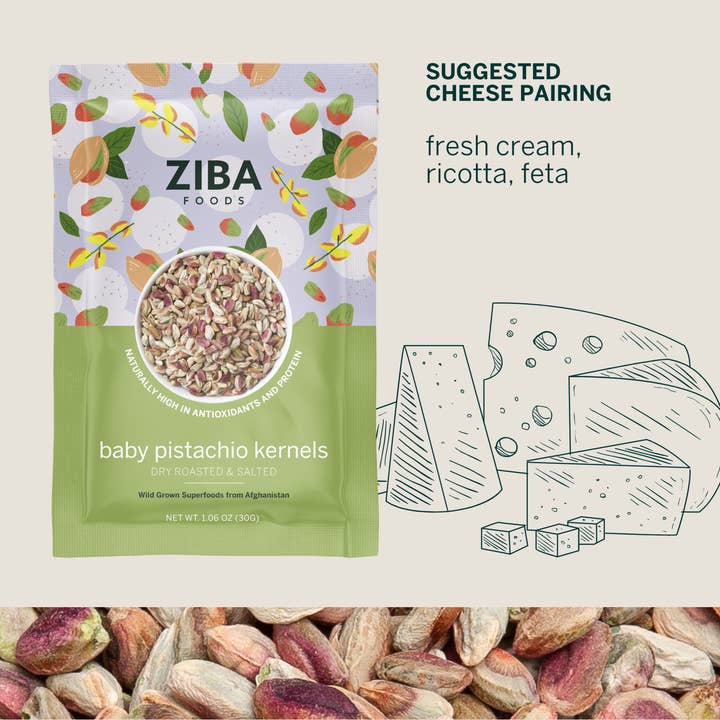 Ziba Foods - Wholesale Nuts - Baby Pistachio Kernels (Dry Roasted & Salted) Vegan 1 oz6