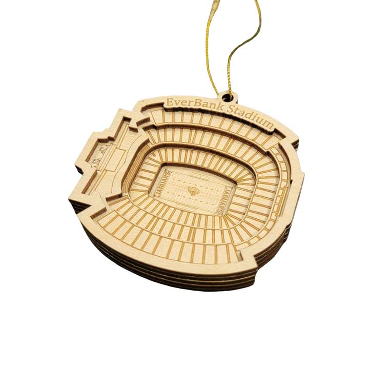 Jacksonville Football Stadium 3D Ornament - Laser Cut for wholesale by LeRoy Woodworks