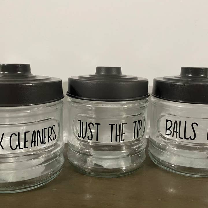 Funny Bathroom Storage Jars for wholesale by Holly’s Hobbies