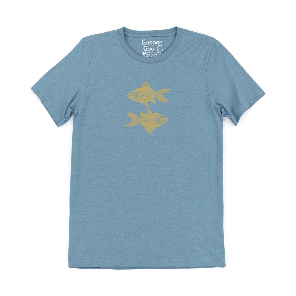 Gaspar Gou - Wholesale Screen Printed T-Shirt - Men's - Double Goldfish Charlie Tee5