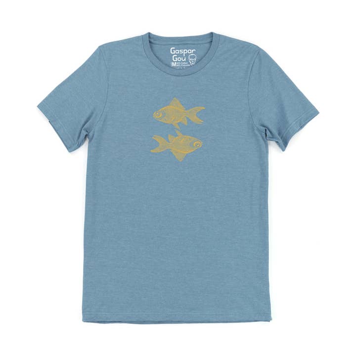 Gaspar Gou - Wholesale Screen Printed T-Shirt - Men's - Double Goldfish Charlie Tee5