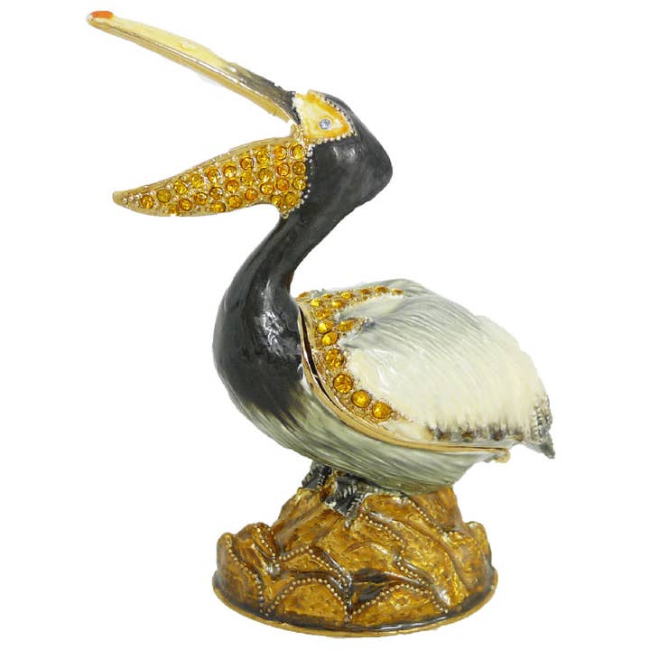 Boîte « Pelican » ornée de bijoux 4 1/2" pour la vente par Sea Creations