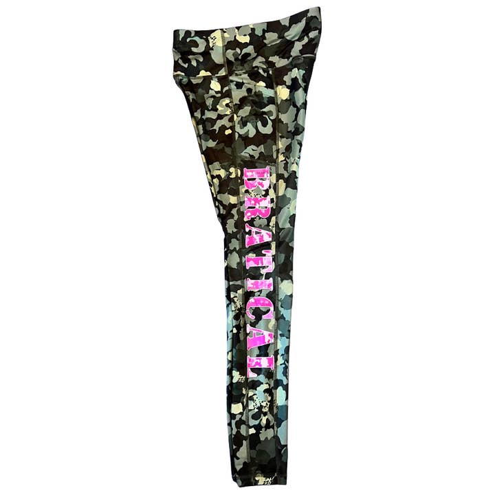 Leggings Bratical Camo Verde per la vendita all'ingrosso da parte di Bratical