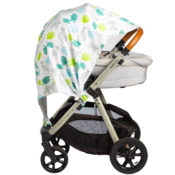 "Cloud Leopards" (Lime) Baby Sun Cover for wholesale by musluv