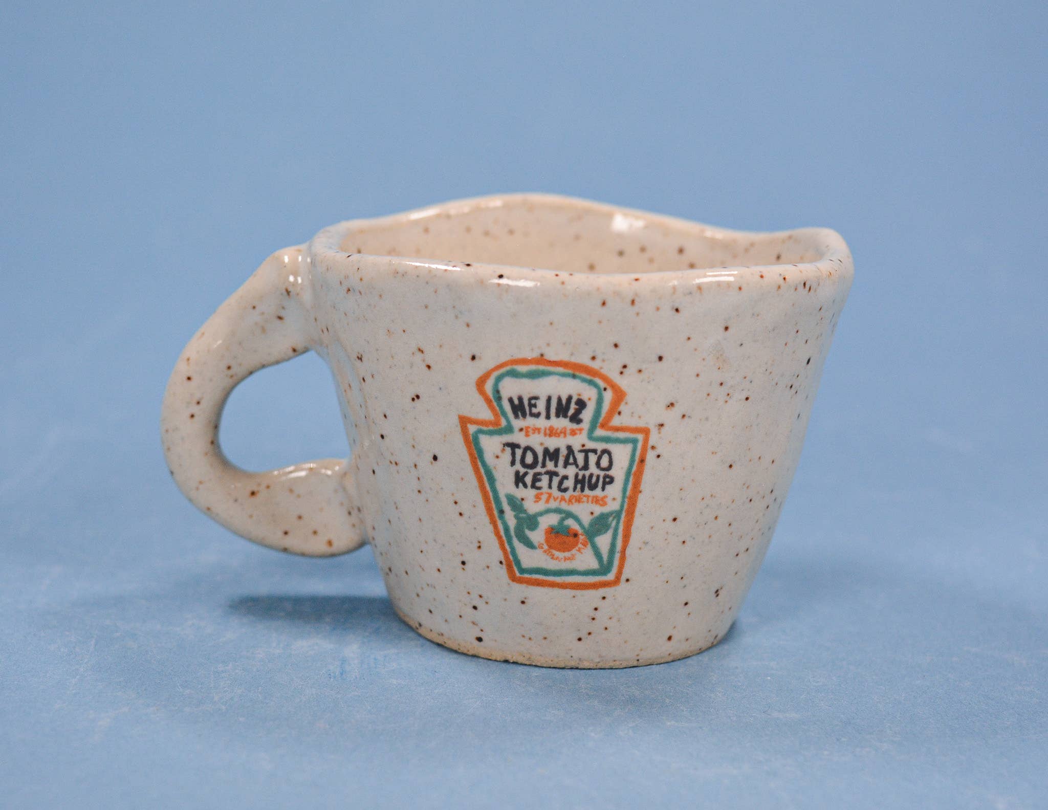 Juice Ceramics Handmade Pottery and Jewelry - Wholesale Coffee Mug - Ketchup - Handmade Speckled Ceramic Espresso Cup - 2-4 oz.