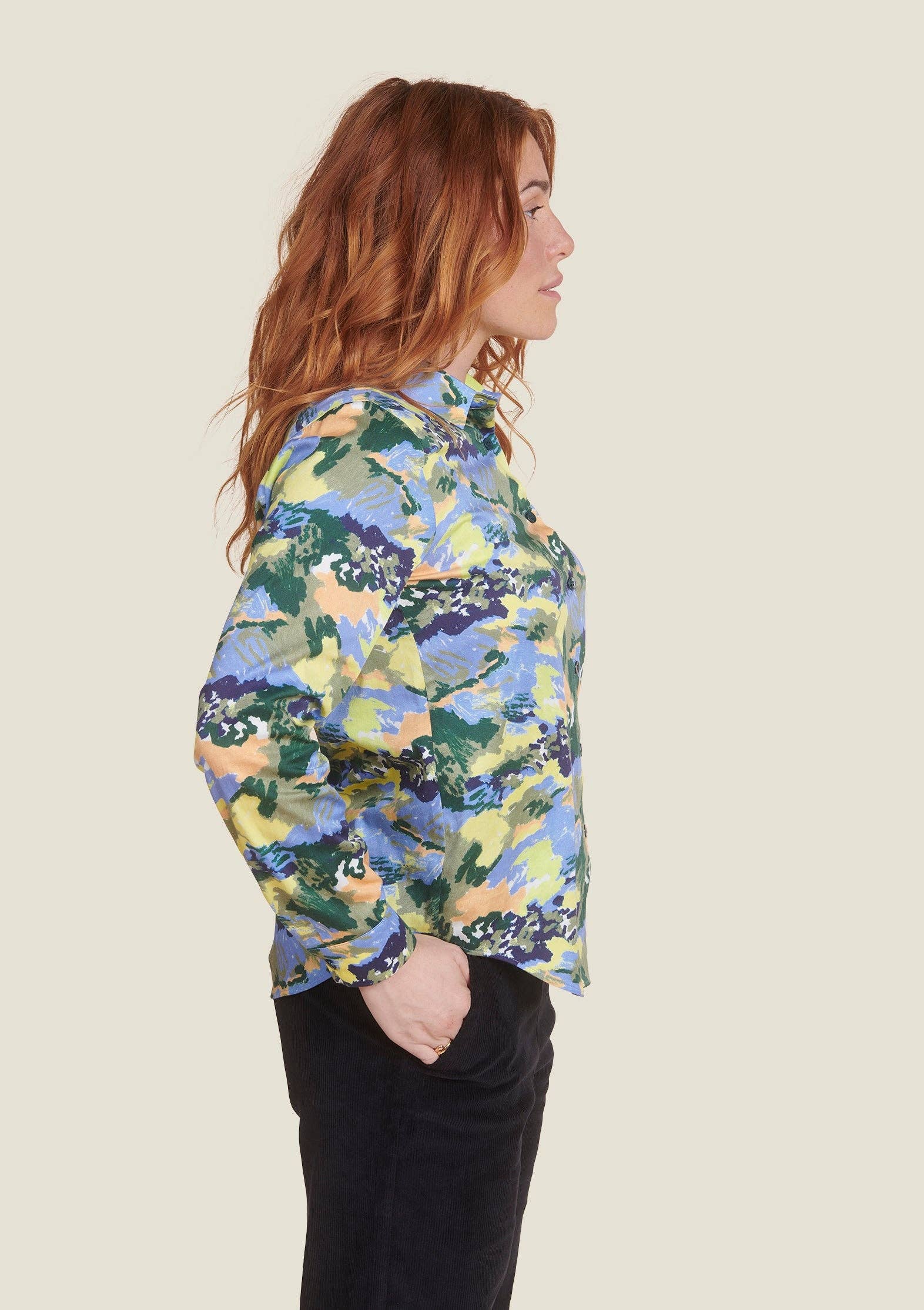 MADE IN SENS - Wholesale Button Down Shirt - Women's - DEAR BLUE STORMS1