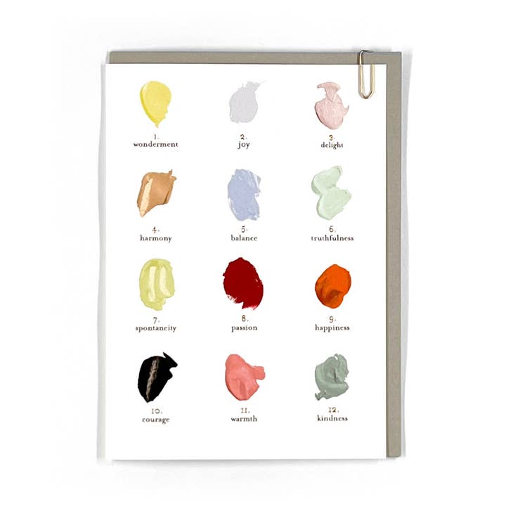Paint Dab Character Foiled Greeting Card for wholesale by Pavilion
